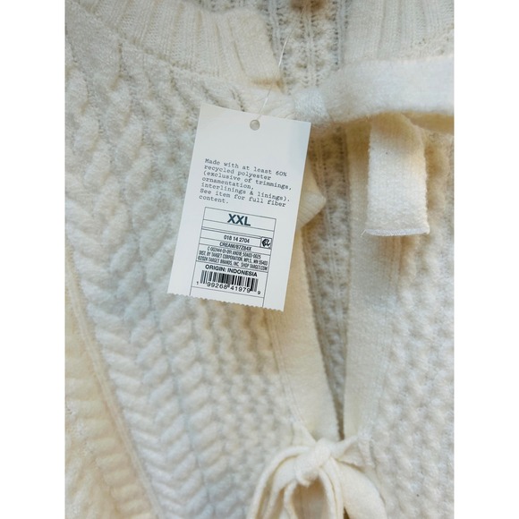 A New Day Cream Cable Knit Bow Tie Front Cardigan Sweater XXL‎ - Picture 8 of 8